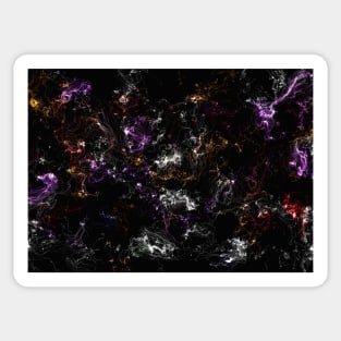 Neon Flames Abstract Sticker